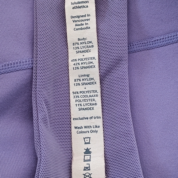 Lululemon Scoop Neck Tank Size 10 Lilac Heathered Coal Wee Stripe/Lilac - Picture 6 of 7